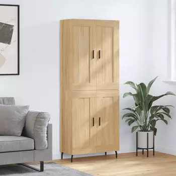 vidaXL Highboard Sonoma-Eiche 69,5x34x180 cm Holzwerkstoff (3199700)