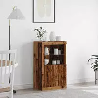 vidaXL LED-Sideboard 60,5 x 37 x 100 cm Holzwerkstoff Altholz