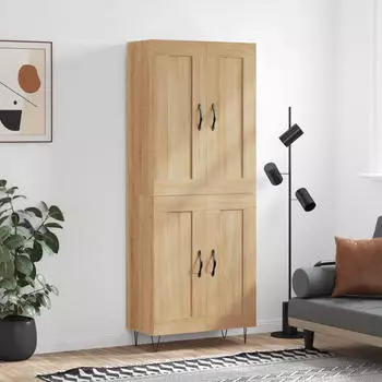 vidaXL Highboard Sonoma-Eiche 69,5x34x180 cm Holzwerkstoff (3199716)