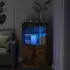 vidaXL Beistellschrank mit LED-Leuchten Räuchereiche Holzwerkstoff (836627)