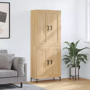 vidaXL Highboard Sonoma-Eiche 69,5x34x180 cm Holzwerkstoff (3199684)