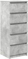vidaXL Sideboard mit Schubladen Betongrau 37,5x35x99 cm Holzwerkstoff