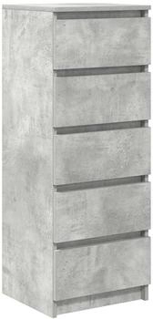 vidaXL Sideboard mit Schubladen Betongrau 37,5x35x99 cm Holzwerkstoff (861763)