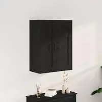 vidaXL Wandmontierter Schrank Schwarz Eichen-Optik 69,5 x 34 x 90 cm
