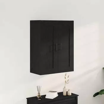 vidaXL Wandmontierter Schrank Schwarze Eiche 69.5 x 34 x 90 cm (862950)