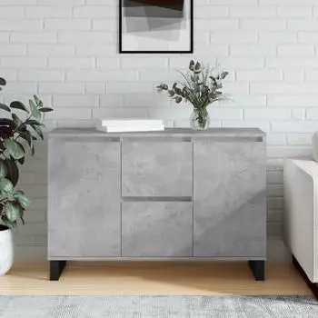 vidaXL Sideboard Betongrau 101,5x35x70 cm Holzwerkstoff (827216)