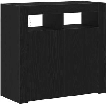 vidaXL Sideboard Schwarz 80 x 35 x 75 cm Holzwerkstoff (862568)