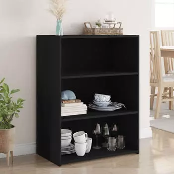 vidaXL Sideboard Schwarz 70x41x93 cm Holzwerkstoff (846370)