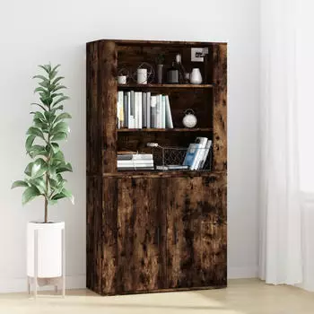 vidaXL Highboard Räuchereiche Holzwerkstoff (3185364)
