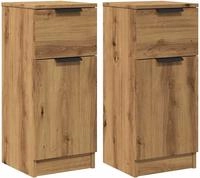 vidaXL Sideboards 2 Stk. Artisan-Eiche 30x30x70 cm Holzwerkstoff