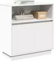vidaXL LED-Sideboard Wei&szlig; 71 x 34,5 x 75 cm Holzwerkstoff