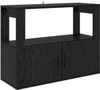 vidaXL Sideboard Schwarz Eichen-Optik 80 x 30 x 60 cm Holzwerkstoff