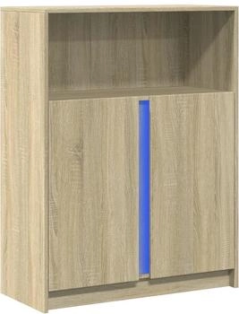 vidaXL LED-Sideboard Sonoma-Eiche 77x34x100 cm Holzwerkstoff (852147)