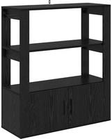vidaXL Sideboard Schwarz Eichen-Optik 30 x 80 x 90 cm Holzwerkstoff