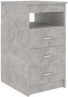 vidaXL Sideboard mit Schubladen Betongrau 40x50x76 cm Holzwerkstoff