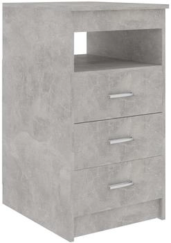 vidaXL Sideboard mit Schubladen Betongrau 40x50x76 cm Holzwerkstoff (801809)