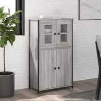 vidaXL Highboard Grau Sonoma 62x32x106,5 cm Holzwerkstoff