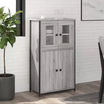 vidaXL Highboard Grau Sonoma 62x32x106,5 cm Holzwerkstoff (834208)