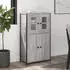 vidaXL Highboard Grau Sonoma 62x32x106,5 cm Holzwerkstoff (834208)
