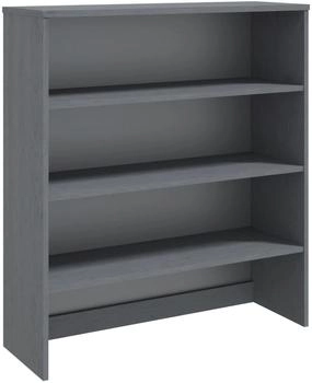 vidaXL Highboard-Oberteil HAMAR Dunkelgrau 90x30x100 cm Massivholz (340434)