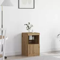 vidaXL LED-Sideboard Artisan-Eiche 41 x 37 x 67 cm Holzwerkstoff