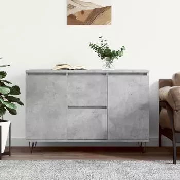 vidaXL Sideboard Betongrau 101,5x35x70 cm Holzwerkstoff (827208)