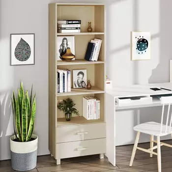 vidaXL Highboard HAMAR Honigbraun 60x35x180 cm Massivholz Kiefer (340488)