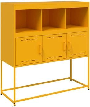 vidaXL Sideboard Senfgelb 100,5x39x107 cm Stahl (846593)