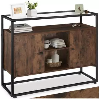 TecTake Oldham 100 x 38 x 80,5 cm Industrial Style Dunkel Rustikal (404684)