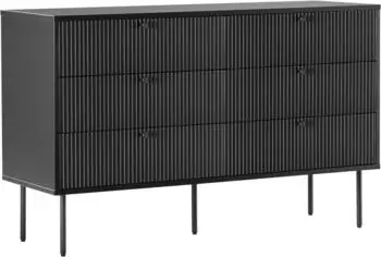 Mid.you hjh LIVING KARBY S 75.0 x 120.0 x 40.0 cm mit 6 Schubladen Industrial-Stil viel Stauraum Metallfüße (926010)