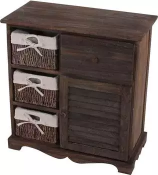 MCW 3 Modernes Design Vielseitig verwendbar Massiv braun Korpus: braun Arbeitsplatte: braun (30100)