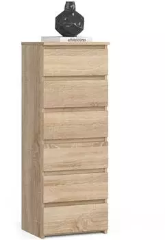 Akord Furniture Factory CL6 Sonoma-Eiche 40 cm 6 Schubladen B40 x H109 x T35 cm (OP0LCL6SON001)