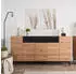 Homestyle4u Eiche Holz Braun Schwarz Wohnzimmerschrank Anrichte Schrank (800000784318)