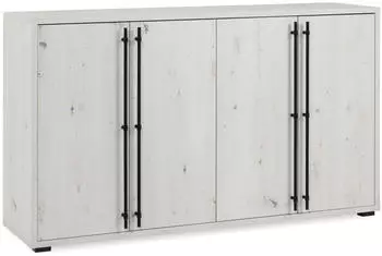 Finori Almo 51A Dekor Artisan Oak weiß ABS-Kante Metallgriffe 145,5 x 85 x 38,5 cm (800000991626)