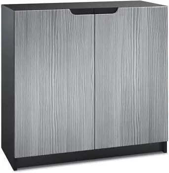 Vladon Logan (mit 2 Türen) Schwarz matt/Avola-Anthrazit (82 x 78 x 37 cm) Fronten in Avola-Anthrazit (800000597403)