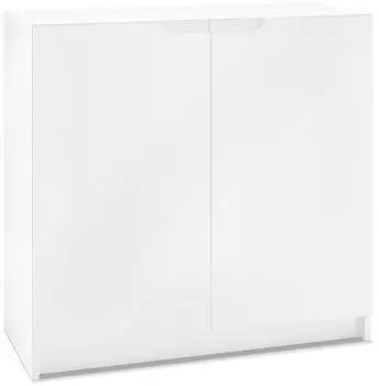 Vladon Logan (mit 2 Türen) Weiß matt/Weiß matt (82 x 78 x 37 cm) Fronten in Weiß matt (800000893656)