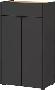 KADIMA DESIGN Kratzfeste in Navarra-Eiche mit Schublade 60 x 34 x 98 AVIS Grau-Beige (BARK4499_549)