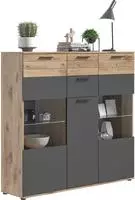 Mason Sideboard 3 T&uuml;ren, 2 Schubladen Eiche Dekor.