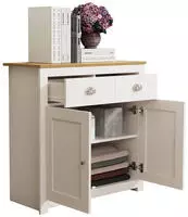 VCM Kommode & Sideboard Balusa Wei&szlig; H. 81 x B. 82 x T. 35 cm