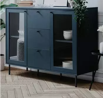 Furn.Design Barina (in dunklem blau 120 x 90 cm) mit 3 Schubladen (800000705568)