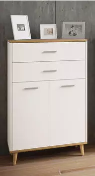 Mid.you VCM Holz Schublade Lindas Weiß / Honig-Eiche (918177)
