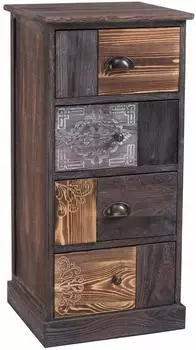 Caro Möbel CARO-Möbel MARA Schubladenschrank Standregal mit 4 Schubladen Vintage Landhaus (94887)