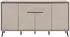 Livetastic Finori 4 Türen 1 Schublade 6 Böden in Sand / Schwarz 175 x 90 x 38 cm (003719)