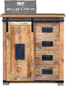 Mr. Deko Design- Florenz aus natürlichem Mangoholz 90 x 45 x 100 cm (BL61000)