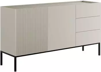 Mirjan24 Como 150 2D3SZ Stilvoll Wohnzimmer mit 3 Schubladen und 2 Türen Wohnzimmer Kollektion (Farbe: Cashmere) (Cowilo 150 2D3SZ)