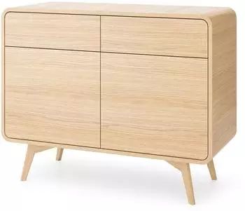 Bettso VELION 108 cm modern Eiche push-to-open abgerundete Kanten (800001138523)