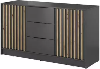 Bettso mit Lamellen Nelly 155 x 86 cm Graphit (800001131241)