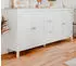 Furn.Design Vestland (Anrichte in weiß mit Eiche Artisan 4-türig 180 cm) Landhaus modern (800000725622)