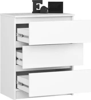 Akord Furniture Factory K60 Weiß 60 cm 3 Schubladen B60 x H77 x T40 cm (800000464468)