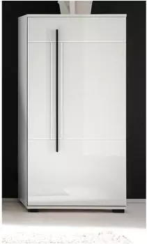 Furn.Design Hochkommode Design-D (ca. 60 x 126 cm) in weiß Hochglanz (800000940080)